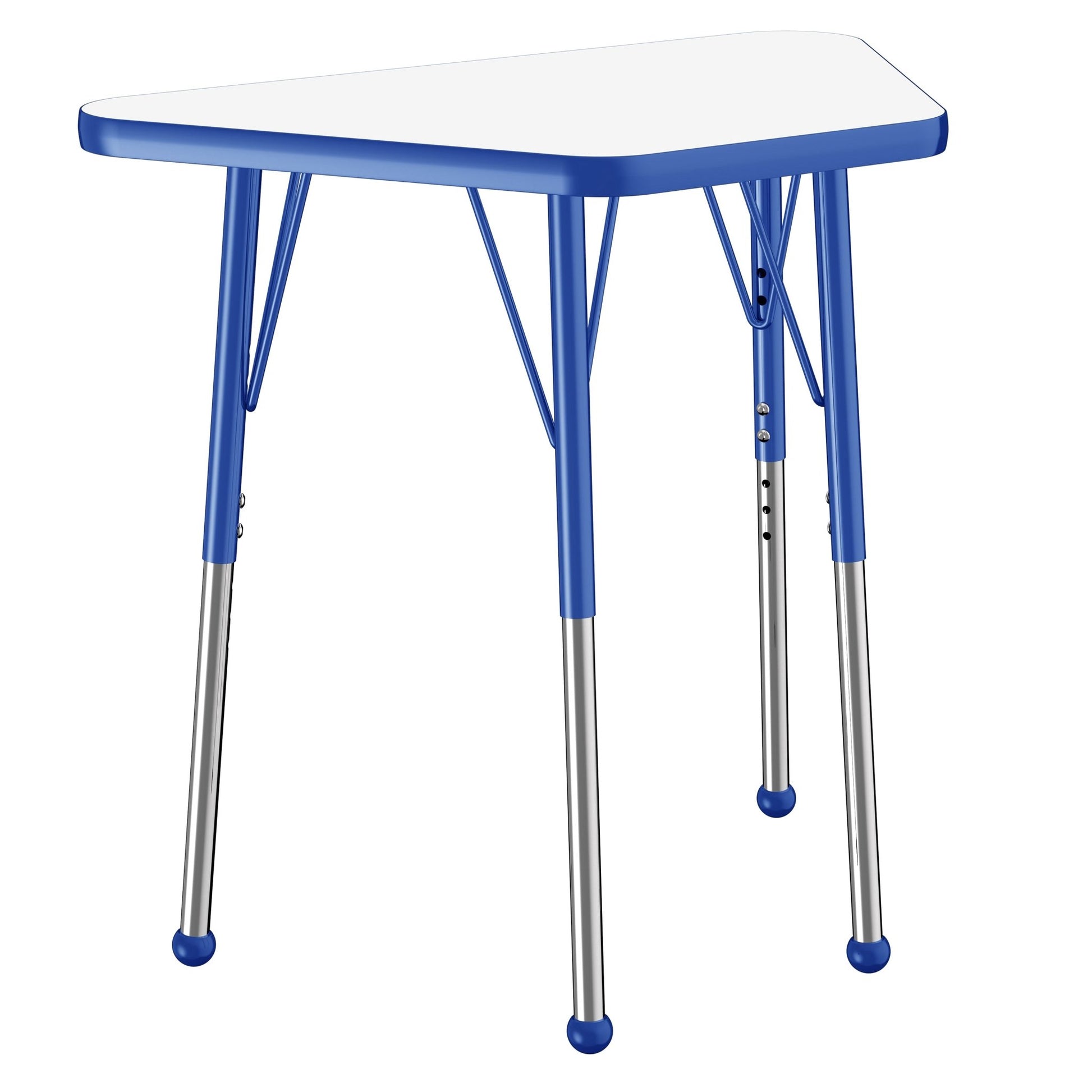 FDP 18" x 30" Trapezoid Dry - Erase Activity Table with Adjustable Standard Ball Glide Legs (FDP - 10216 - XX) - SchoolOutlet