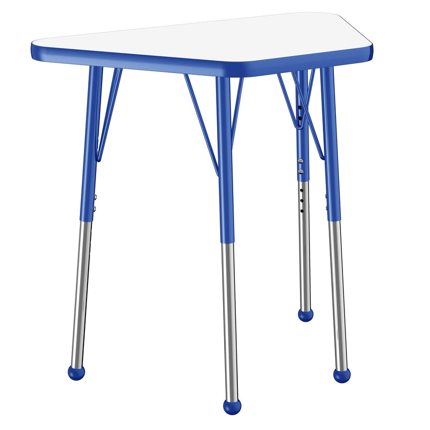 FDP 18" x 30" Trapezoid Dry - Erase Activity Table with Adjustable Standard Ball Glide Legs (FDP - 10216 - XX) - SchoolOutlet