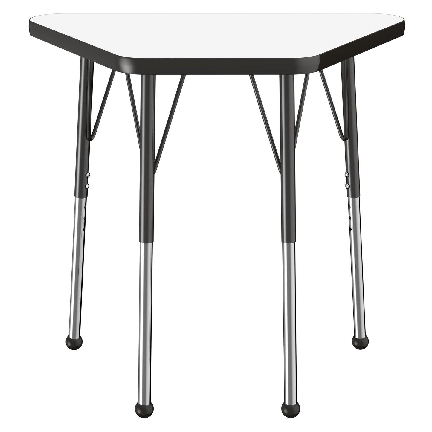 FDP 18" x 30" Trapezoid Dry - Erase Activity Table with Adjustable Standard Ball Glide Legs (FDP - 10216 - XX) - SchoolOutlet