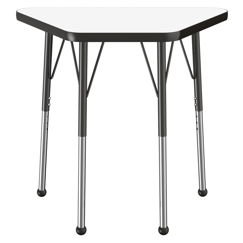 FDP 18" x 30" Trapezoid Dry - Erase Activity Table with Adjustable Standard Ball Glide Legs (FDP - 10216 - XX) - SchoolOutlet