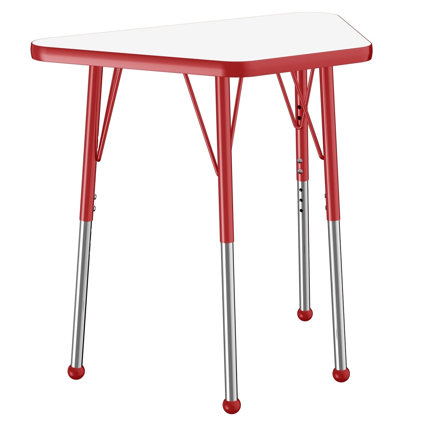 FDP 18" x 30" Trapezoid Dry - Erase Activity Table with Adjustable Standard Ball Glide Legs (FDP - 10216 - XX) - SchoolOutlet
