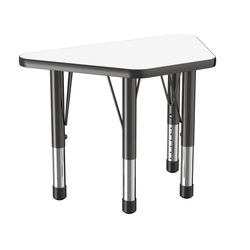 FDP 18" x 30" Trapezoid Dry-Erase Activity Table with Adjustable Chunky Legs (FDP-10217-XX)