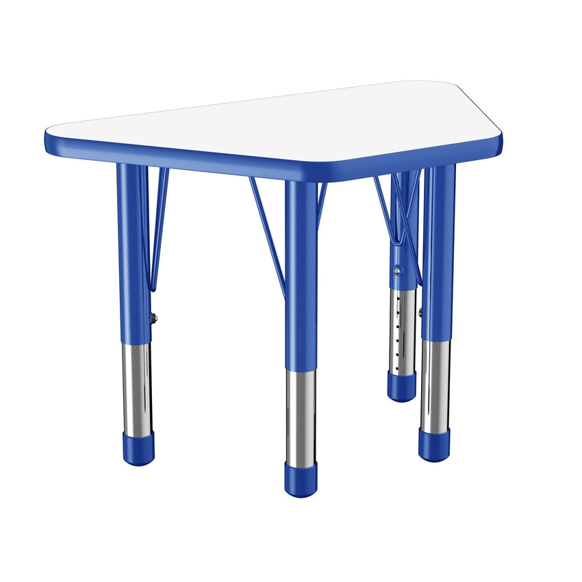 FDP 18" x 30" Trapezoid Dry - Erase Activity Table with Adjustable Chunky Legs (FDP - 10217 - XX) - SchoolOutlet