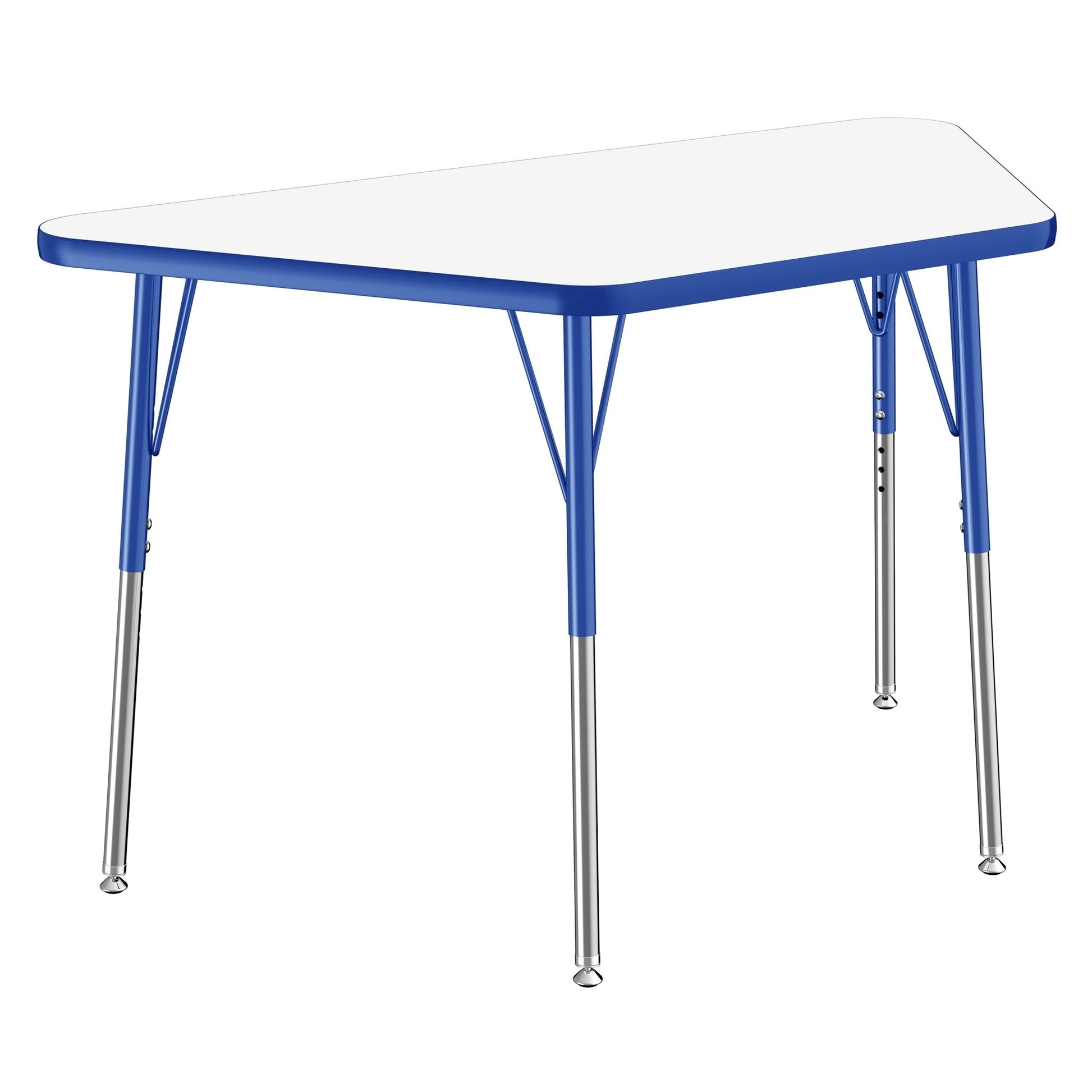 FDP 24" x 48" Trapezoid Dry - Erase Activity Table with Adjustable Standard Swivel Glide Legs (FDP - 10218 - XX) - SchoolOutlet