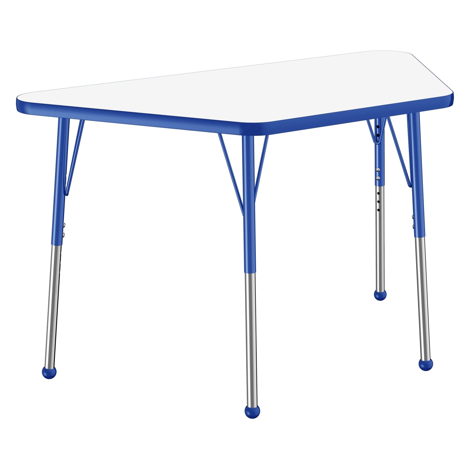 FDP 24" x 48" Trapezoid Dry - Erase Activity Table with Adjustable Standard Ball Glide Legs (FDP - 10219 - XX) - SchoolOutlet
