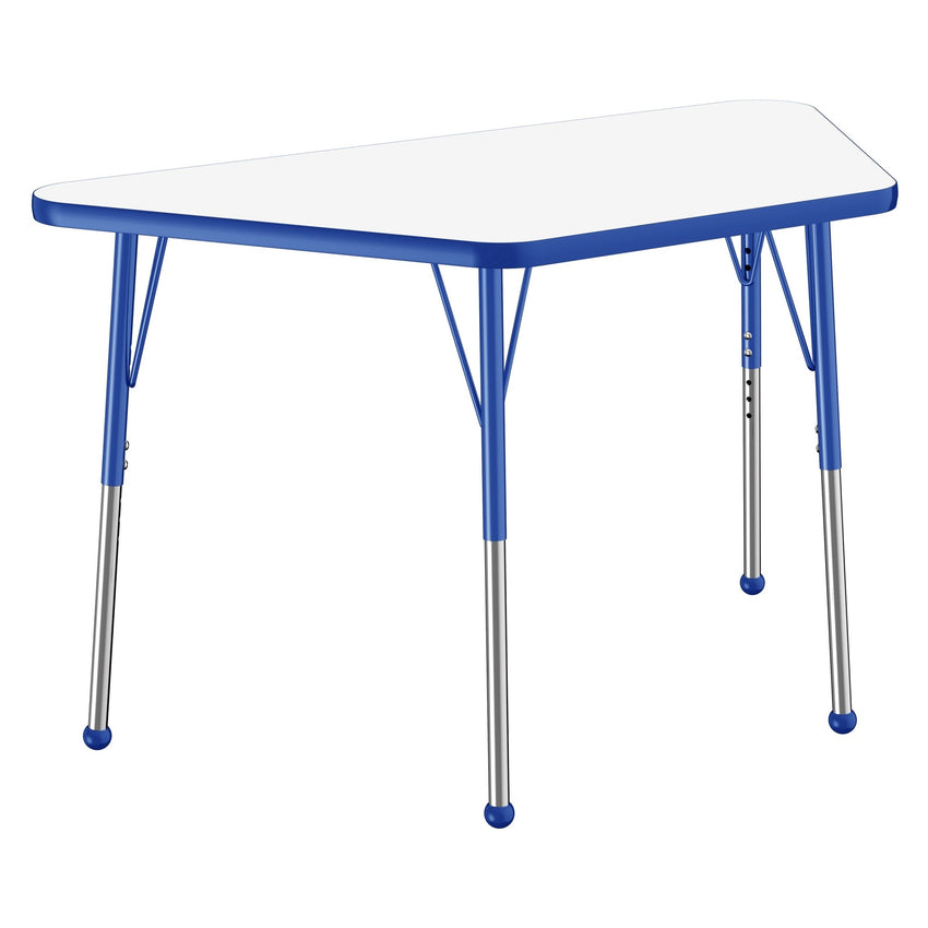 FDP 24" x 48" Trapezoid Dry - Erase Activity Table with Adjustable Standard Ball Glide Legs (FDP - 10219 - XX) - SchoolOutlet