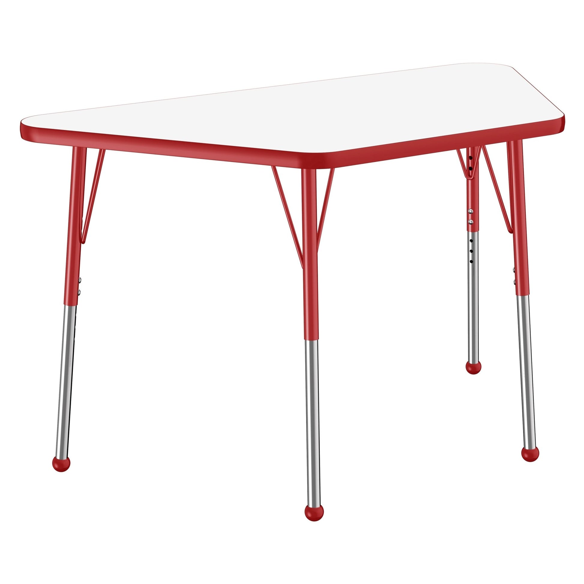 FDP 24" x 48" Trapezoid Dry - Erase Activity Table with Adjustable Standard Ball Glide Legs (FDP - 10219 - XX) - SchoolOutlet