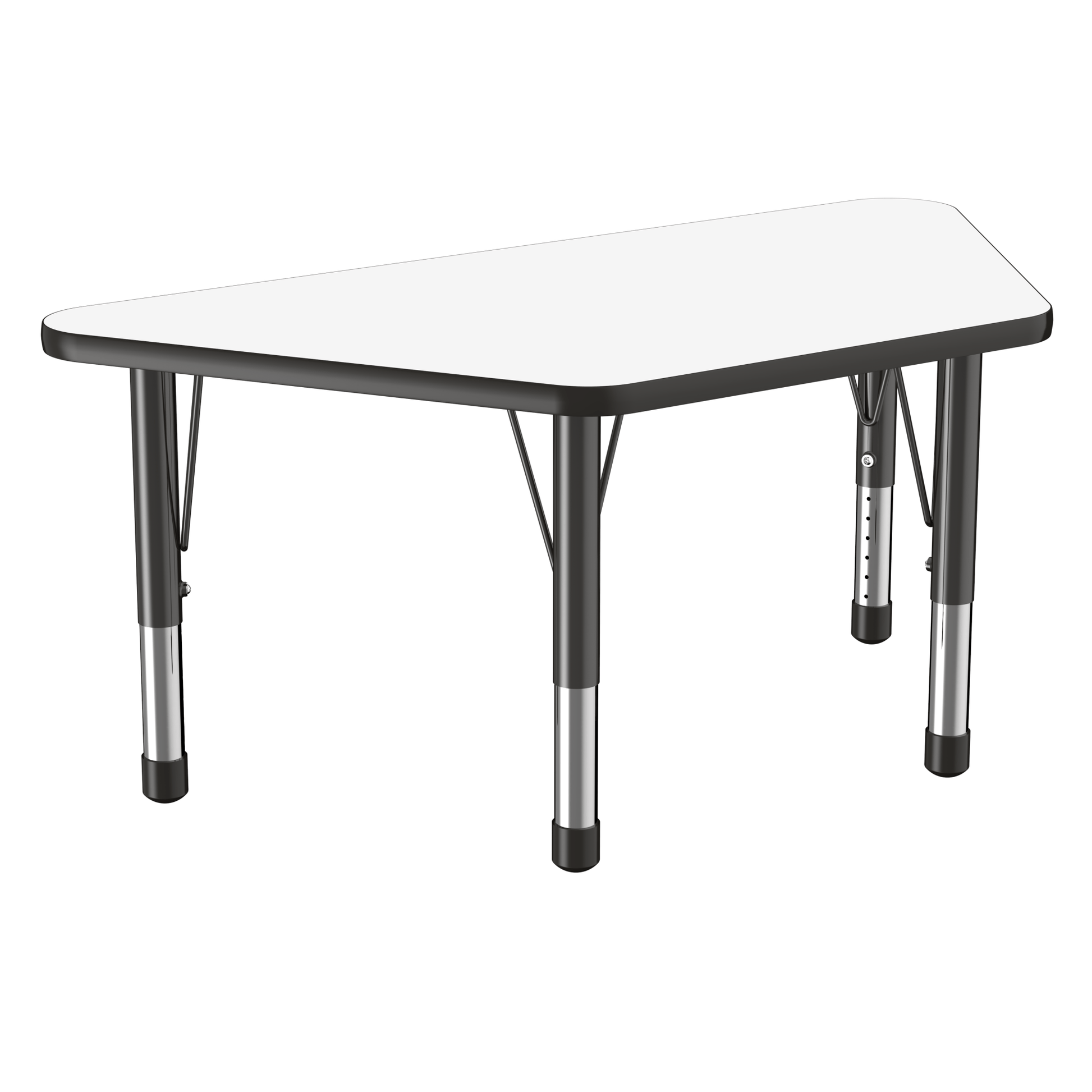 FDP 24" x 48" Trapezoid Dry - Erase Activity Table with Adjustable Chunky Legs (FDP - 10220 - XX) - SchoolOutlet