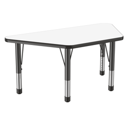 FDP 24" x 48" Trapezoid Dry-Erase Activity Table with Adjustable Chunky Legs (FDP-10220-XX)