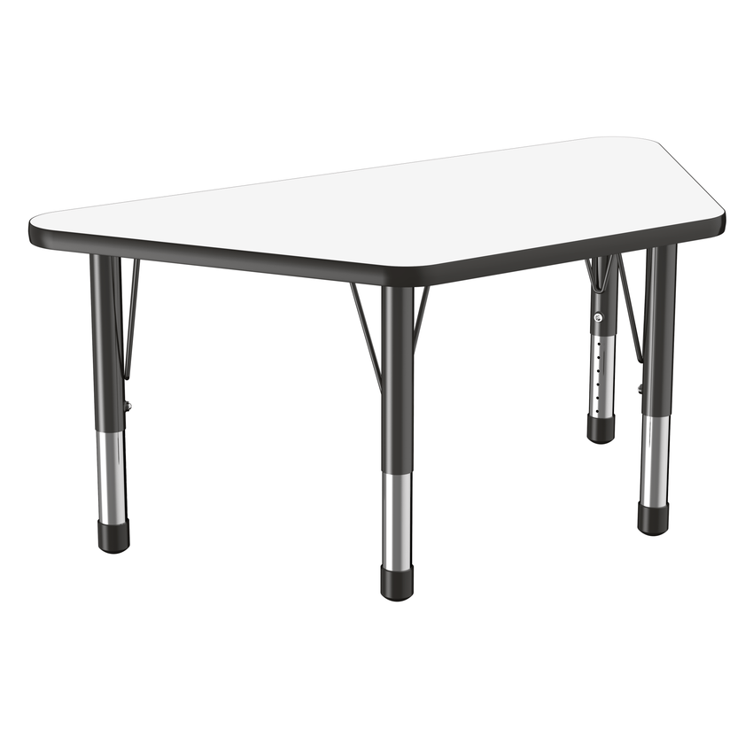 FDP 24" x 48" Trapezoid Dry - Erase Activity Table with Adjustable Chunky Legs (FDP - 10220 - XX) - SchoolOutlet