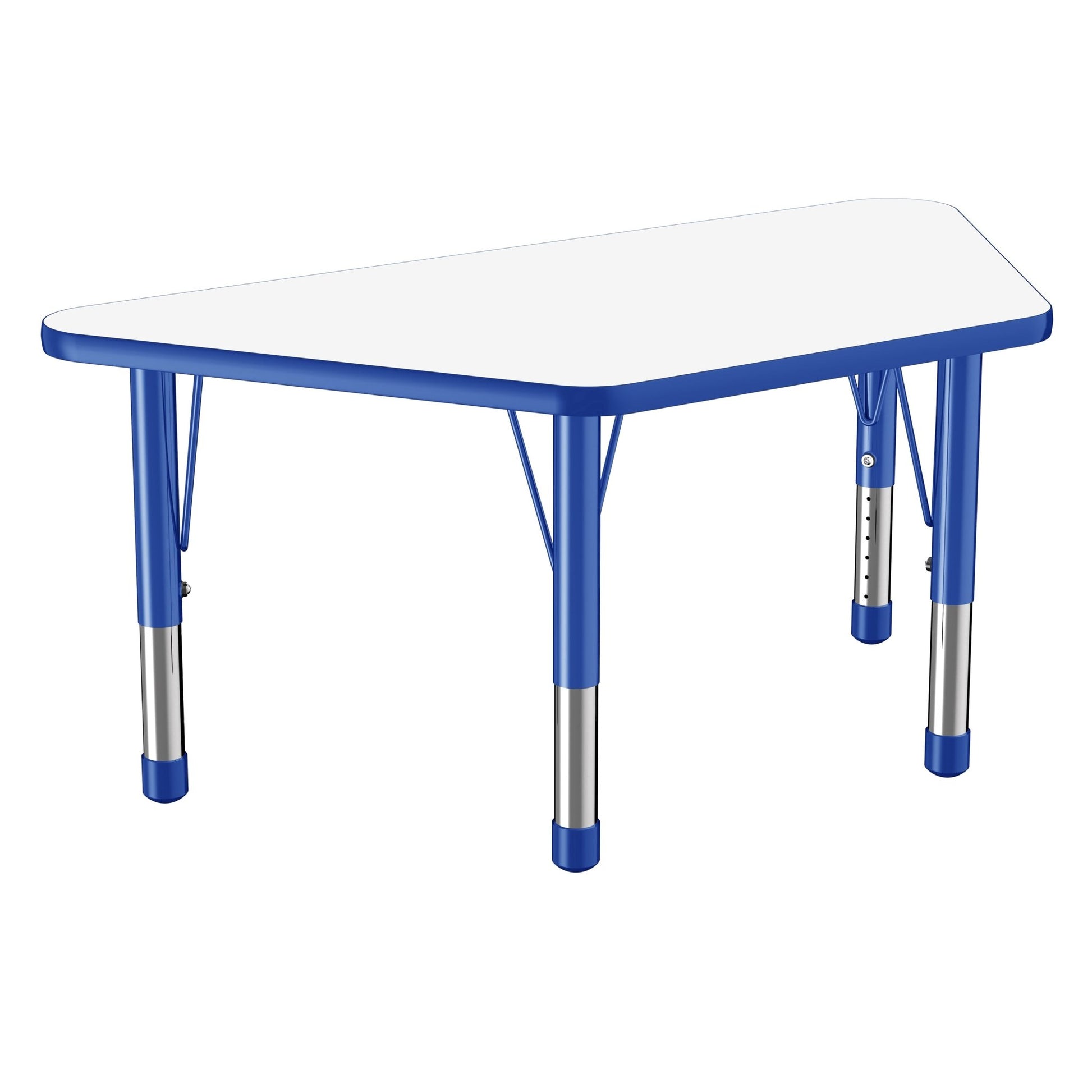 FDP 24" x 48" Trapezoid Dry - Erase Activity Table with Adjustable Chunky Legs (FDP - 10220 - XX) - SchoolOutlet