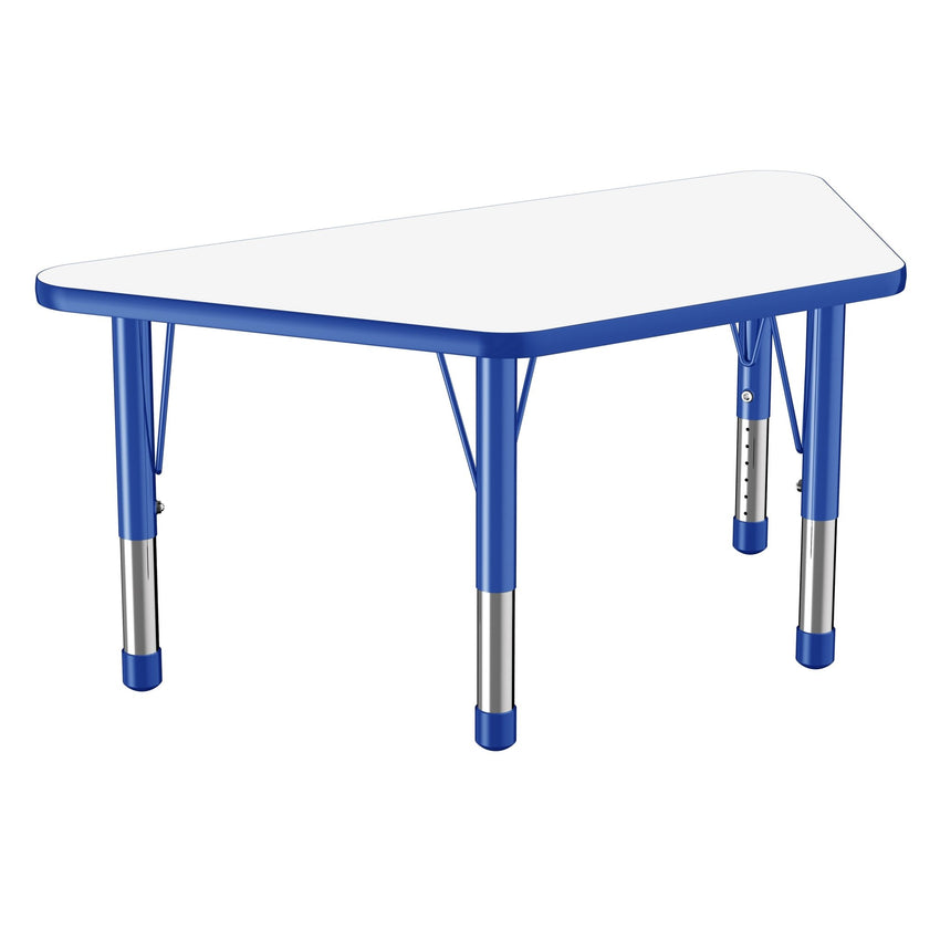 FDP 24" x 48" Trapezoid Dry - Erase Activity Table with Adjustable Chunky Legs (FDP - 10220 - XX) - SchoolOutlet