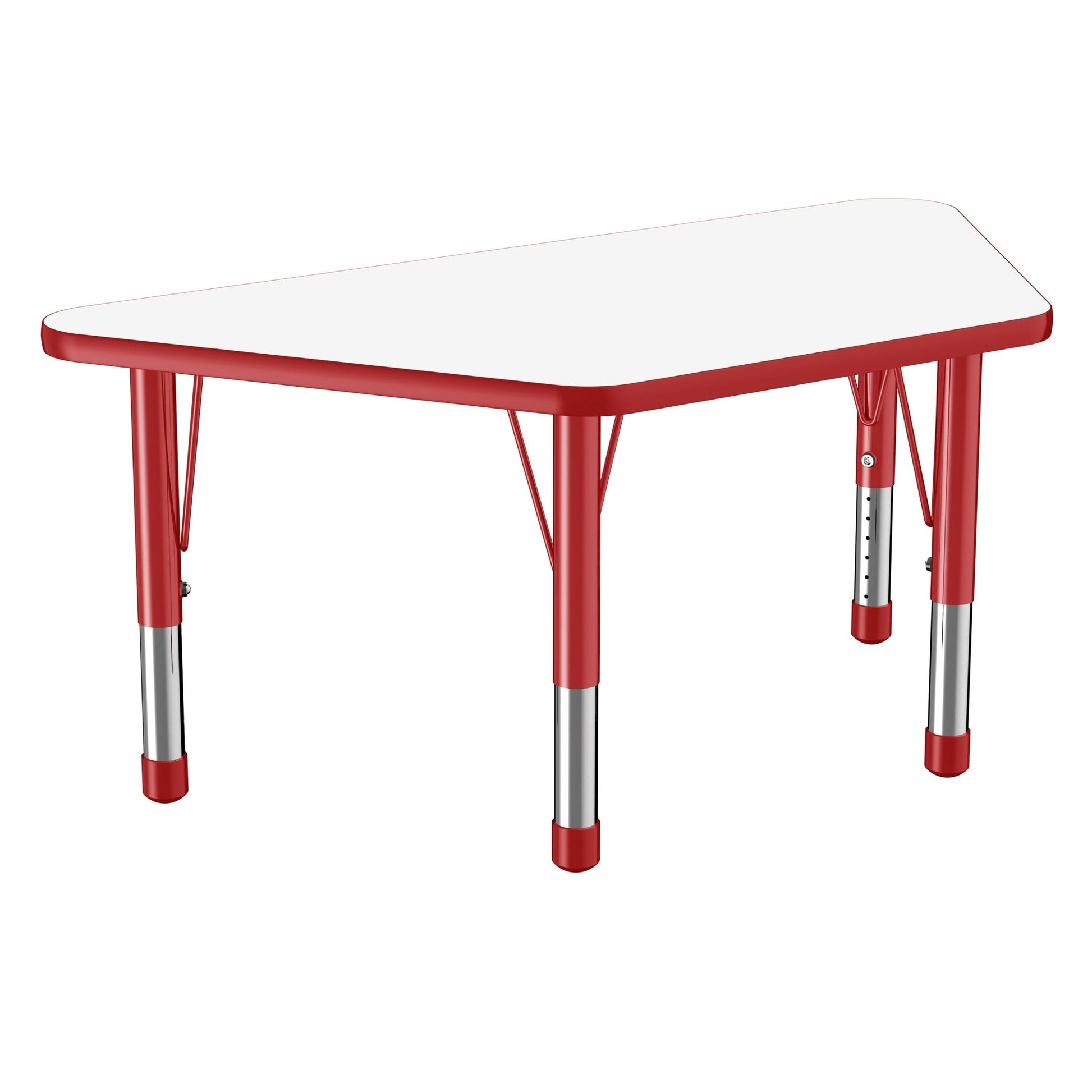 FDP 24" x 48" Trapezoid Dry - Erase Activity Table with Adjustable Chunky Legs (FDP - 10220 - XX) - SchoolOutlet
