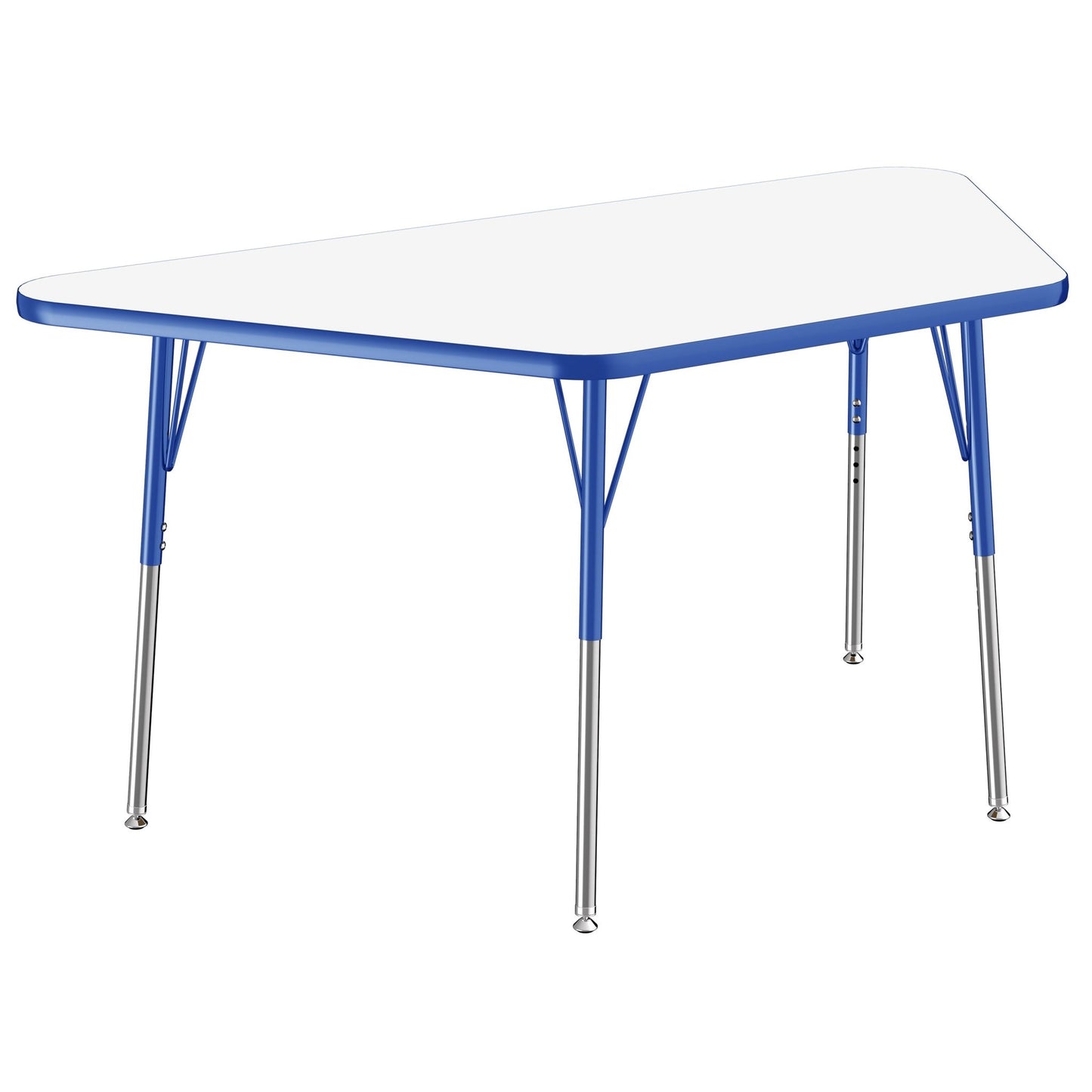 FDP 30" x 60" Trapezoid Dry - Erase Activity Table with Adjustable Standard Swivel Glide Legs (FDP - 10222 - XX) - SchoolOutlet