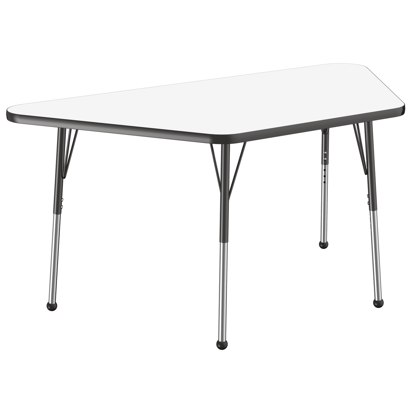 FDP 30" x 60" Trapezoid Dry - Erase Activity Table with Adjustable Standard Ball Glide Legs (FDP - 10223 - XX) - SchoolOutlet