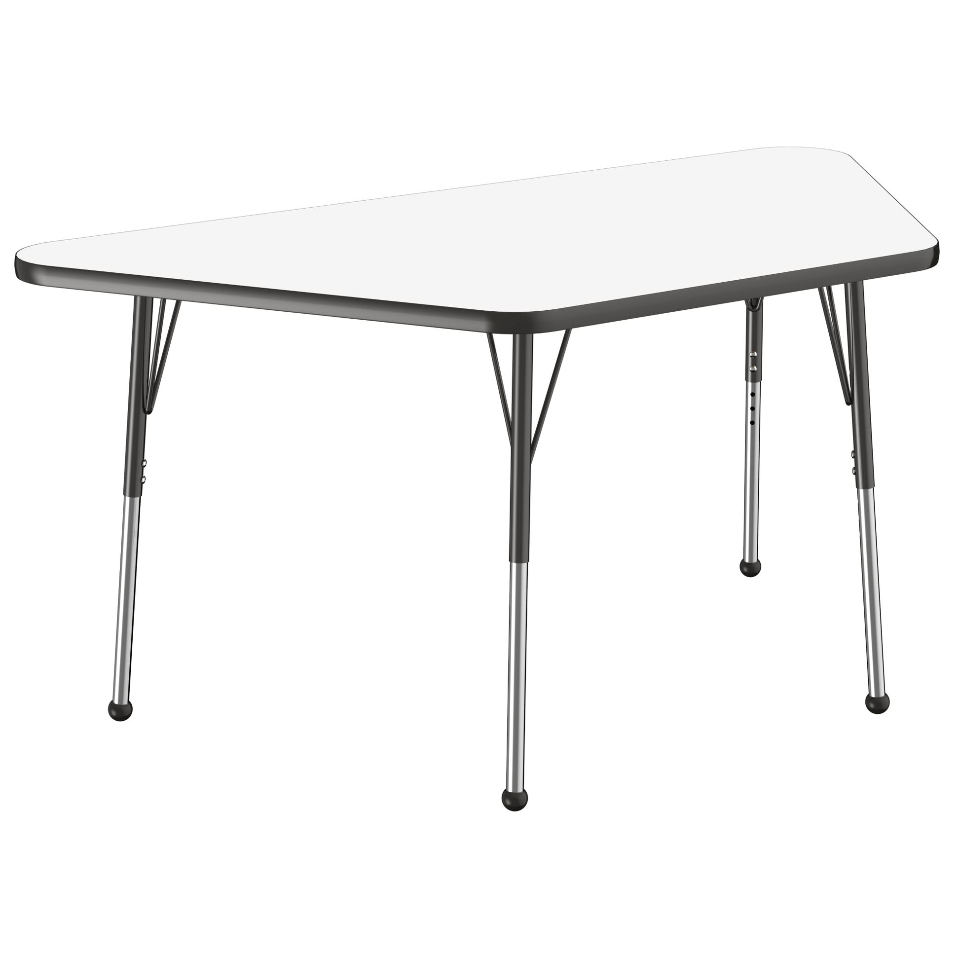 FDP 30" x 60" Trapezoid Dry - Erase Activity Table with Adjustable Standard Ball Glide Legs (FDP - 10223 - XX) - SchoolOutlet