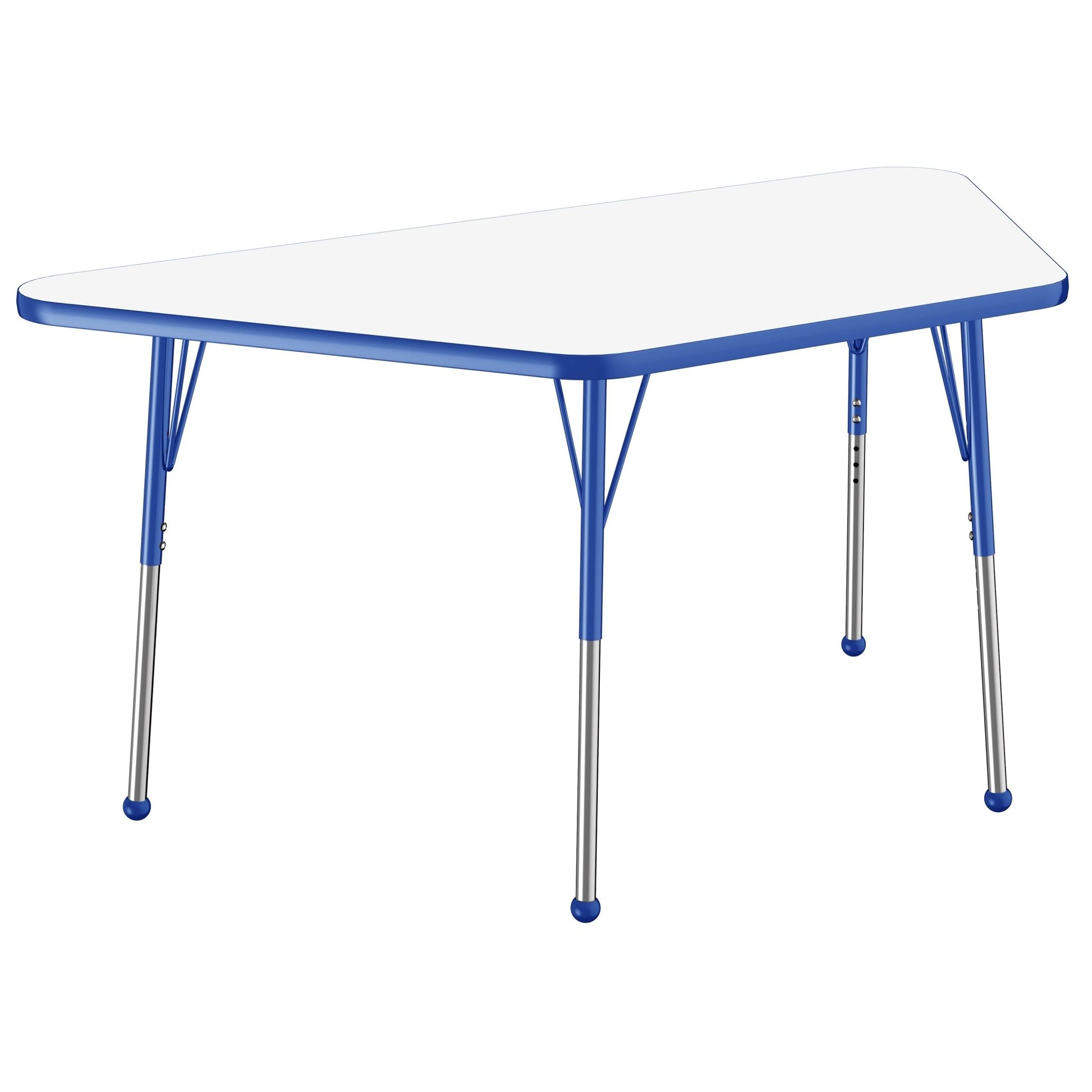 FDP 30" x 60" Trapezoid Dry - Erase Activity Table with Adjustable Standard Ball Glide Legs (FDP - 10223 - XX) - SchoolOutlet