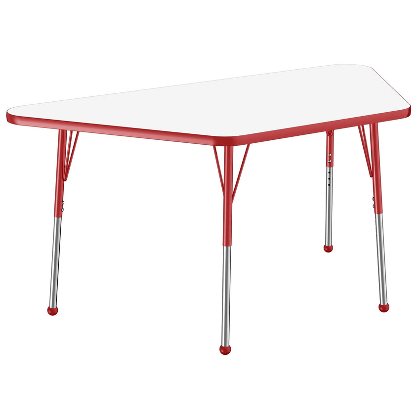 FDP 30" x 60" Trapezoid Dry - Erase Activity Table with Adjustable Standard Ball Glide Legs (FDP - 10223 - XX) - SchoolOutlet