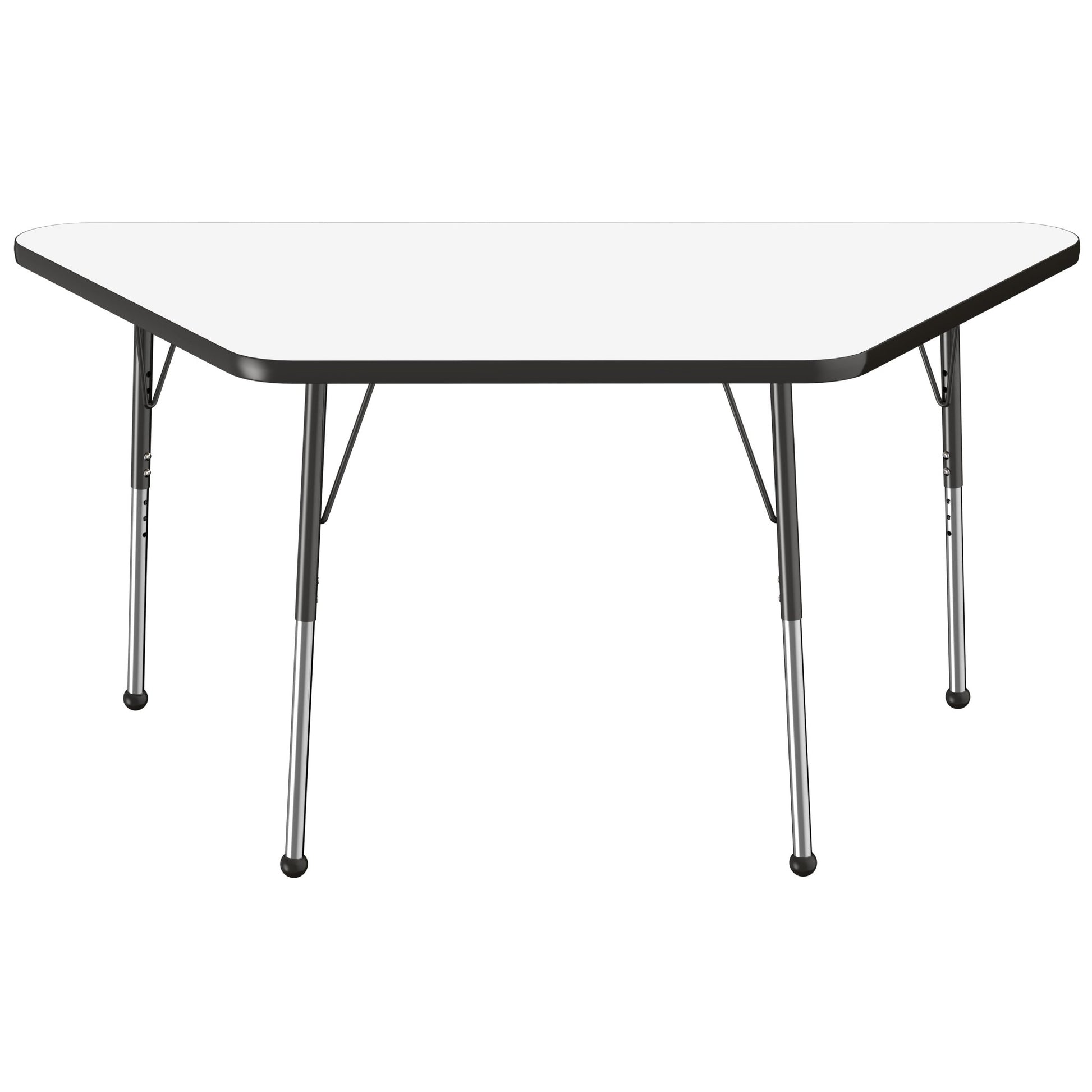 FDP 30" x 60" Trapezoid Dry - Erase Activity Table with Adjustable Standard Ball Glide Legs (FDP - 10223 - XX) - SchoolOutlet