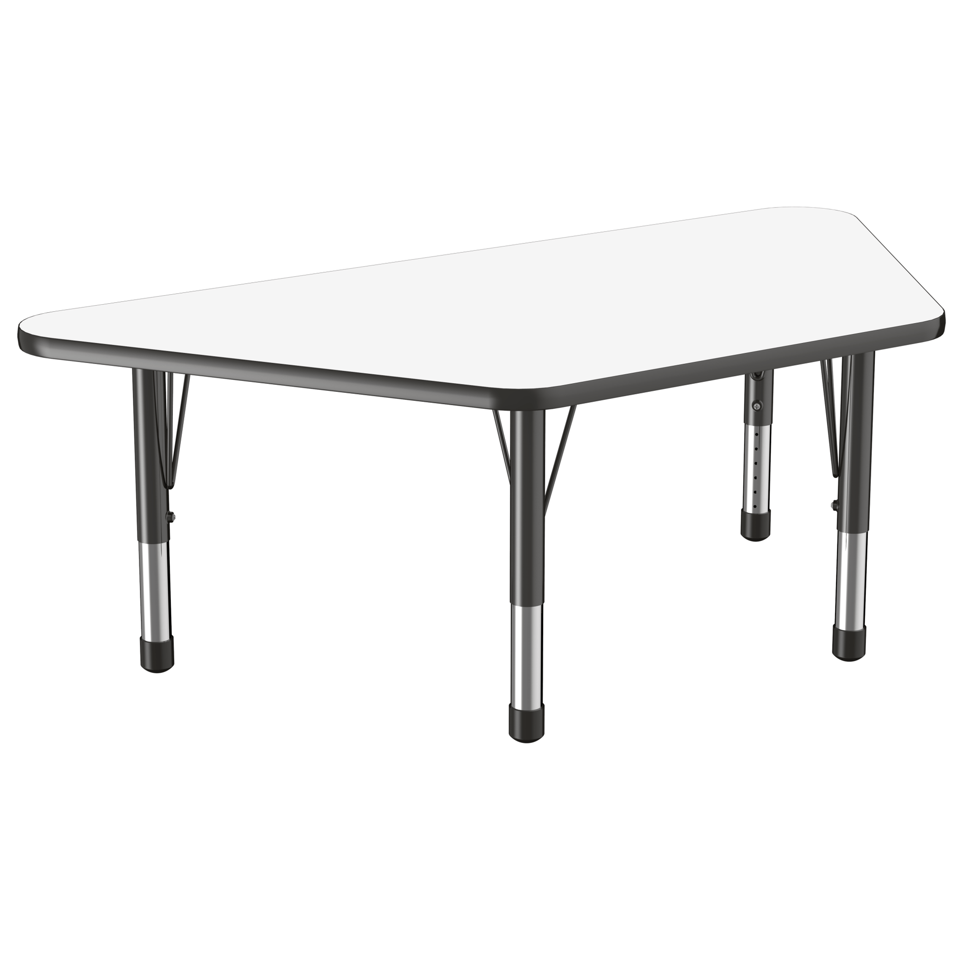 FDP 30" x 60" Trapezoid Dry - Erase Activity Table with Adjustable Chunky Legs (FDP - 10224 - XX) - SchoolOutlet