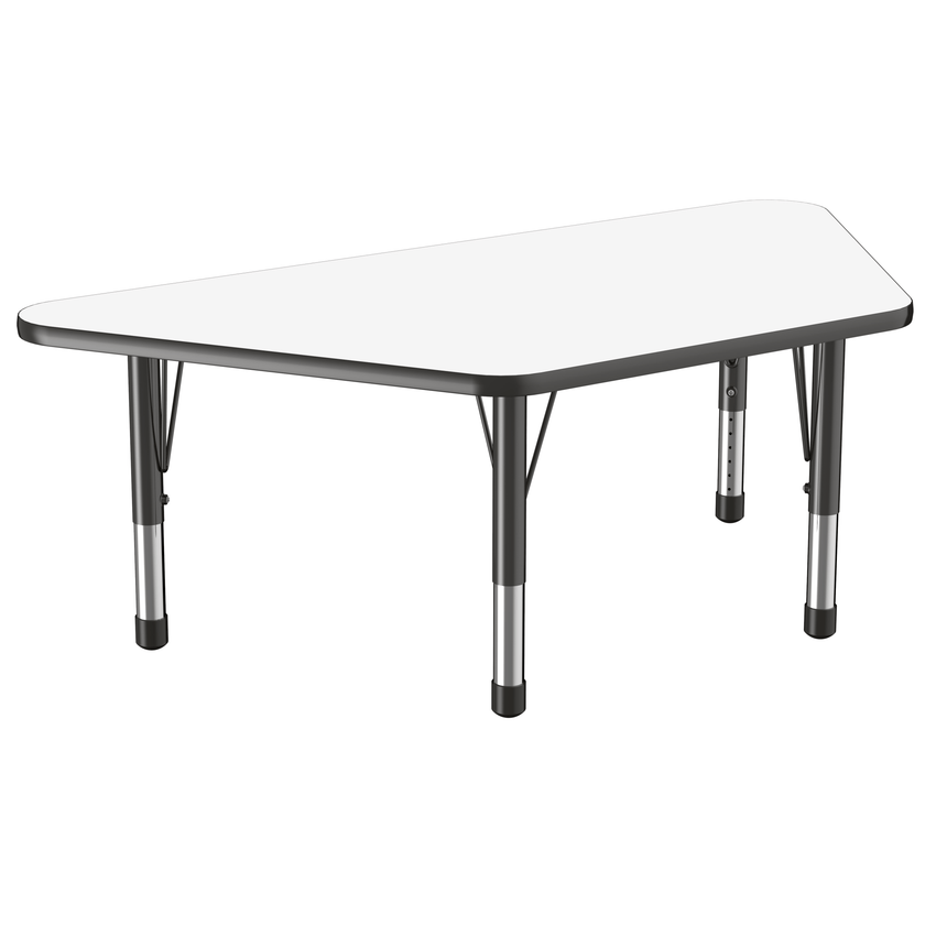 FDP 30" x 60" Trapezoid Dry - Erase Activity Table with Adjustable Chunky Legs (FDP - 10224 - XX) - SchoolOutlet