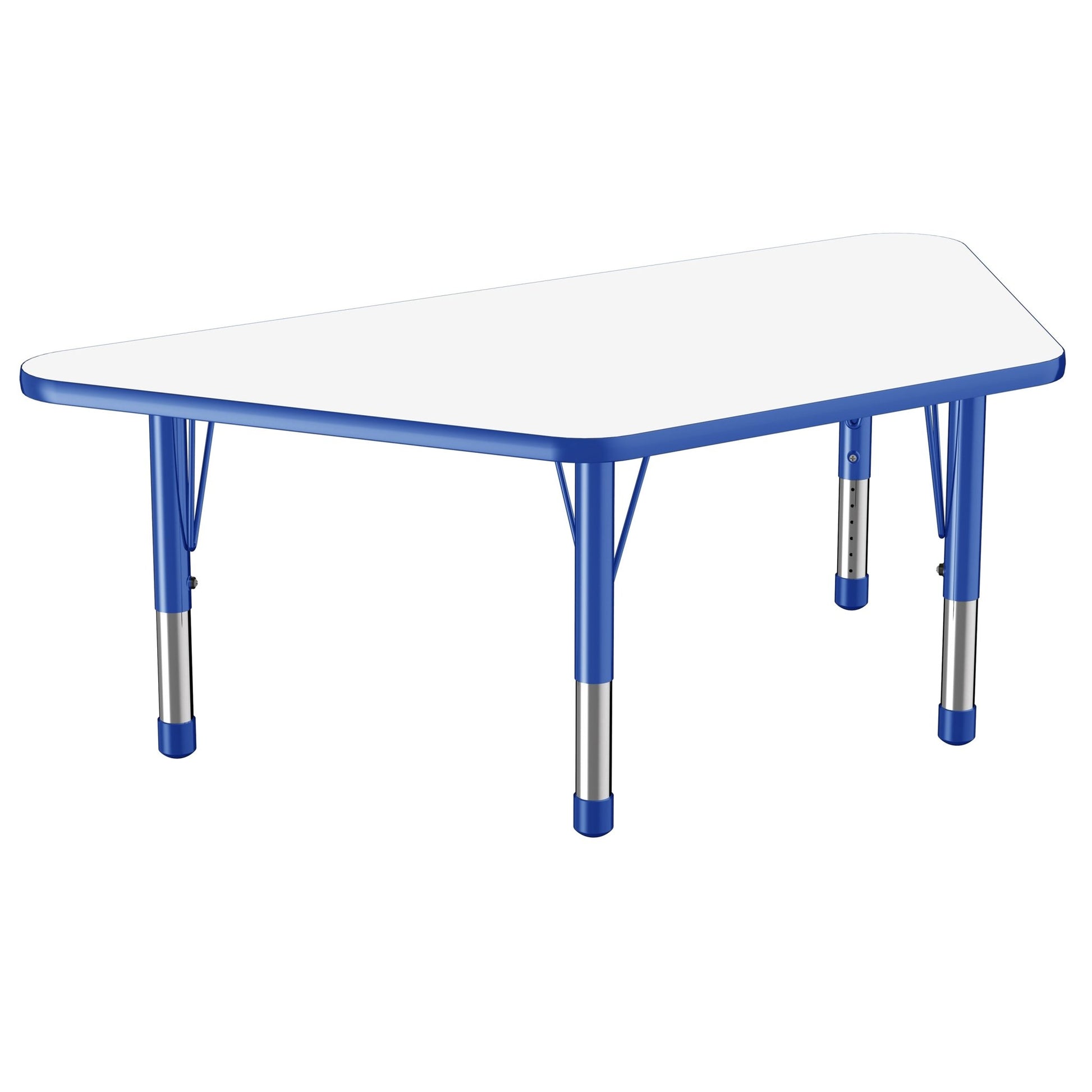 FDP 30" x 60" Trapezoid Dry - Erase Activity Table with Adjustable Chunky Legs (FDP - 10224 - XX) - SchoolOutlet