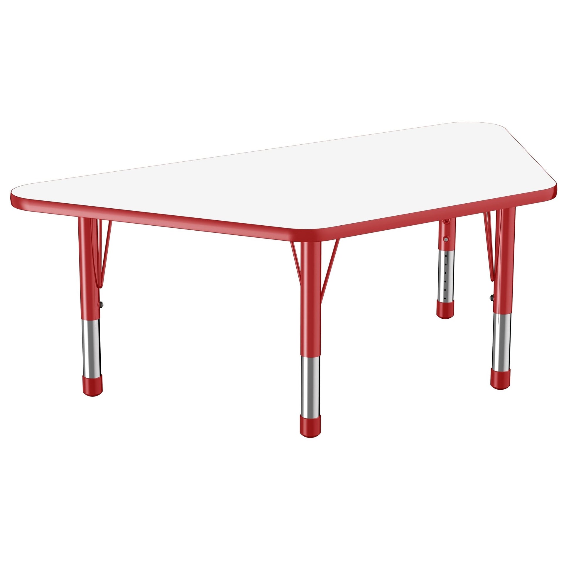 FDP 30" x 60" Trapezoid Dry - Erase Activity Table with Adjustable Chunky Legs (FDP - 10224 - XX) - SchoolOutlet