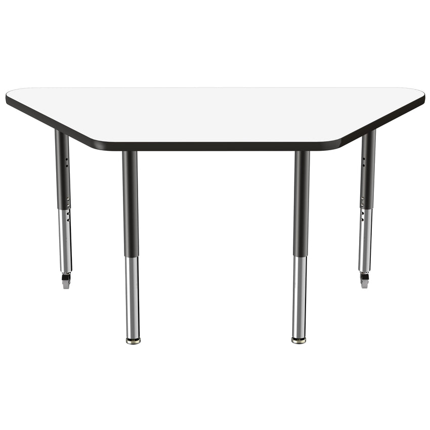 FDP 30" x 60" Trapezoid Dry - Erase Activity Table with Adjustable Super Legs (FDP - 10225 - XX) - SchoolOutlet