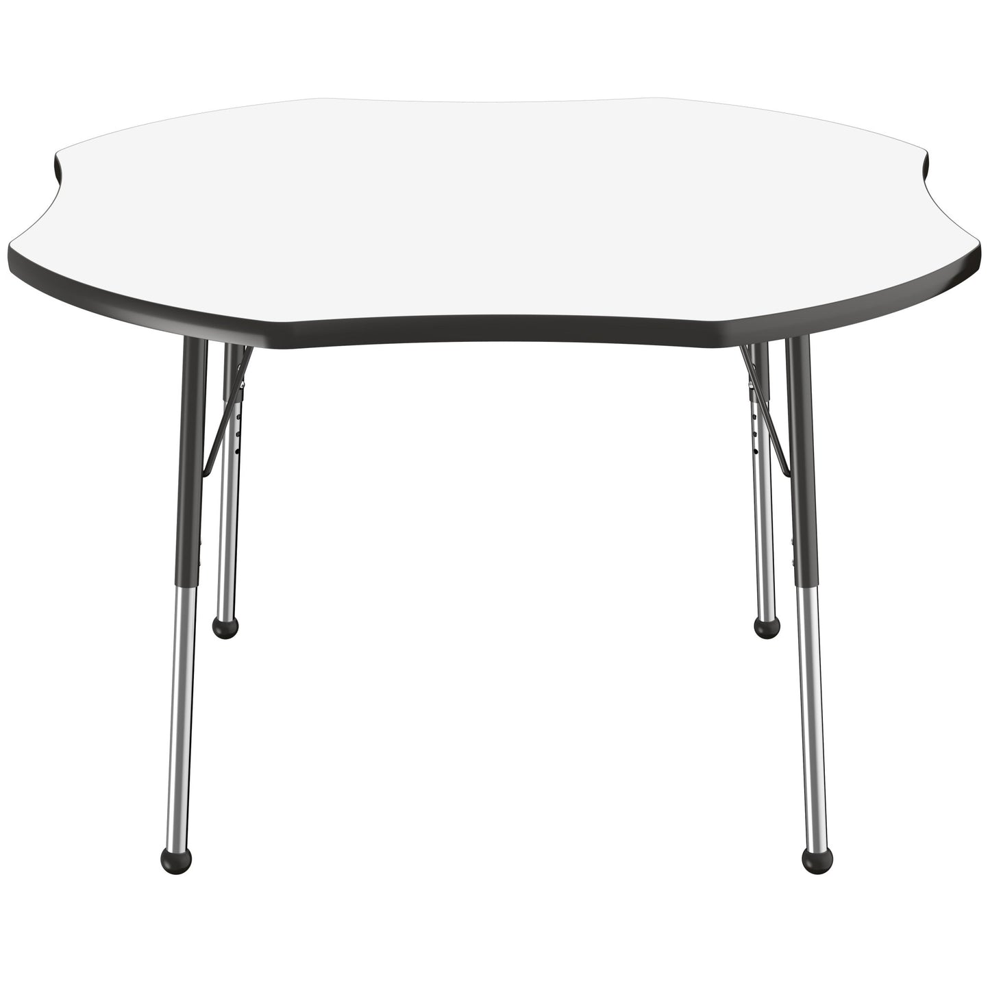 FDP 48" x 48" Clover Dry - Erase Activity Table with Adjustable Standard Ball Glide Legs (FDP - 10234 - XX) - SchoolOutlet