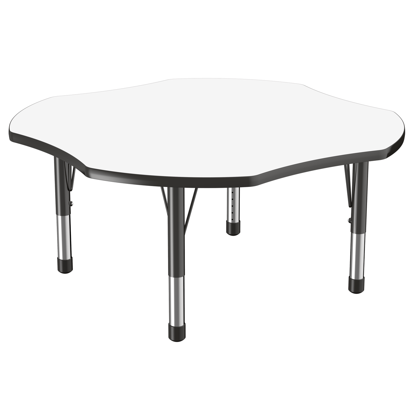 FDP 48" x 48" Clover Dry - Erase Activity Table with Adjustable Chunky Legs (FDP - 10235 - XX) - SchoolOutlet