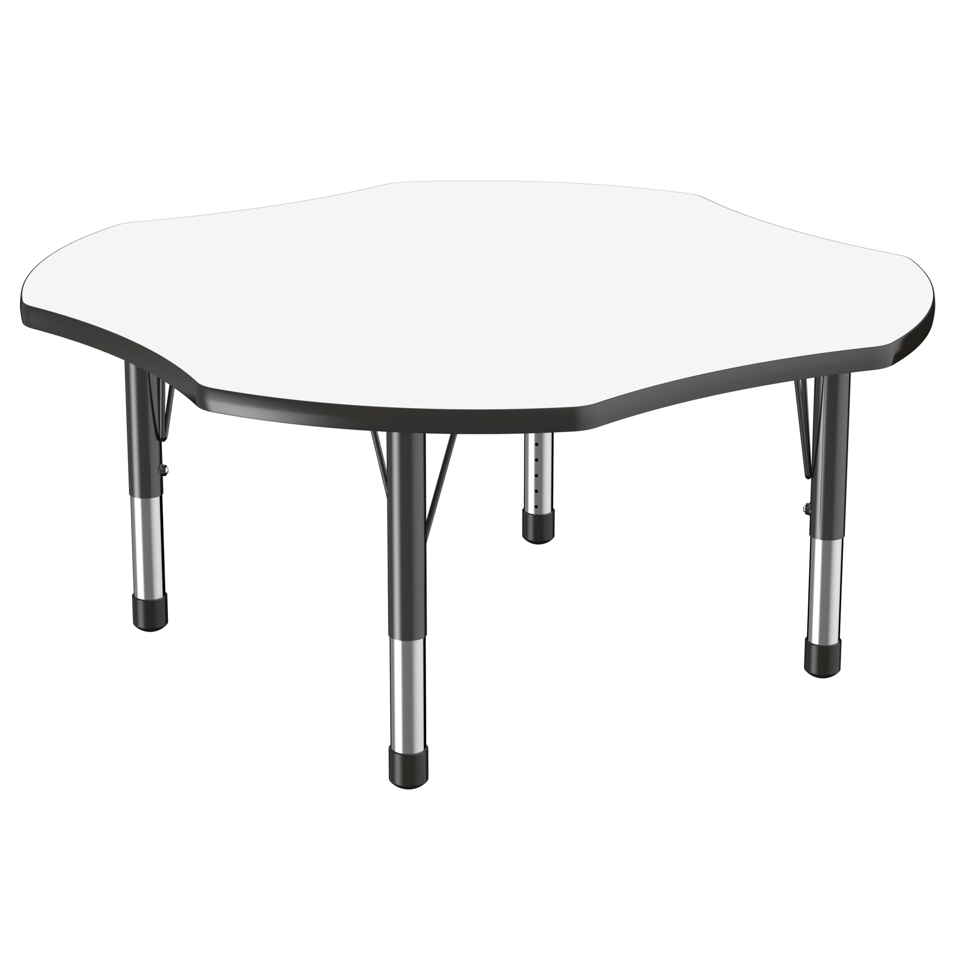 FDP 48" x 48" Clover Dry - Erase Activity Table with Adjustable Chunky Legs (FDP - 10235 - XX) - SchoolOutlet