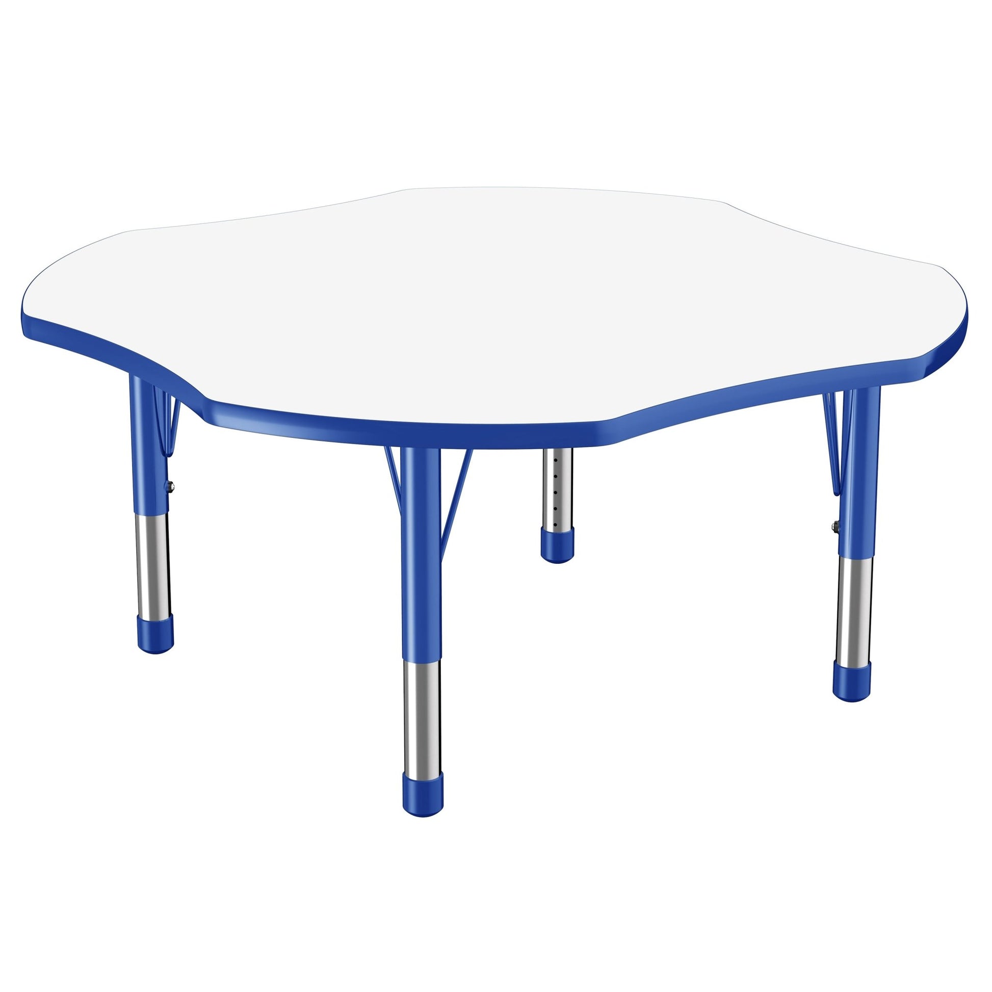 FDP 48" x 48" Clover Dry - Erase Activity Table with Adjustable Chunky Legs (FDP - 10235 - XX) - SchoolOutlet