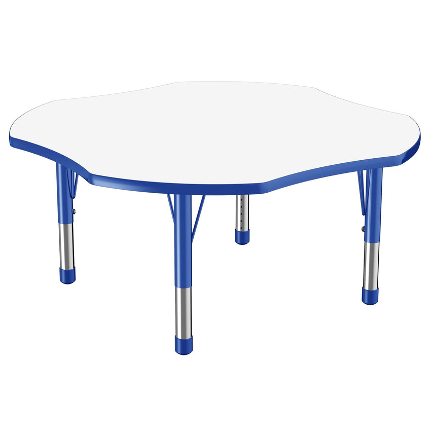 FDP 48" x 48" Clover Dry - Erase Activity Table with Adjustable Chunky Legs (FDP - 10235 - XX) - SchoolOutlet