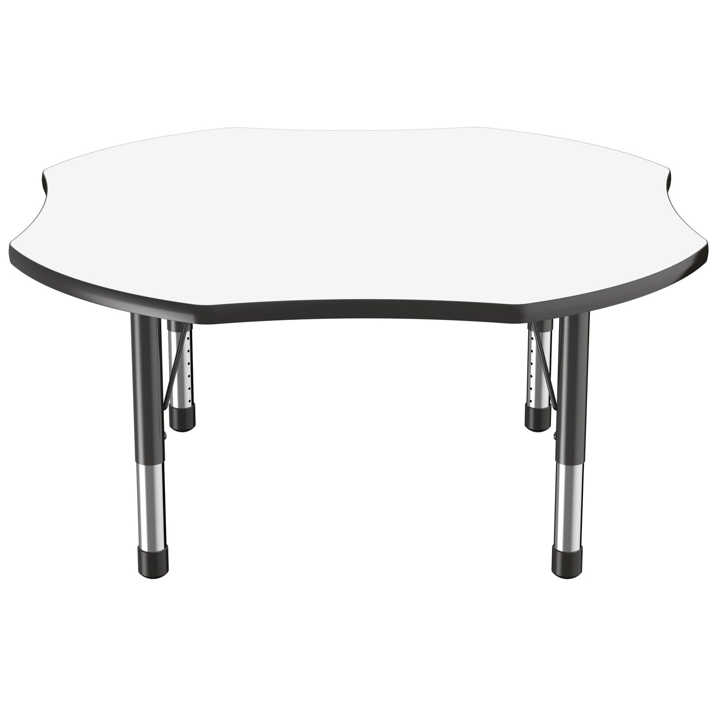 FDP 48" x 48" Clover Dry - Erase Activity Table with Adjustable Chunky Legs (FDP - 10235 - XX) - SchoolOutlet