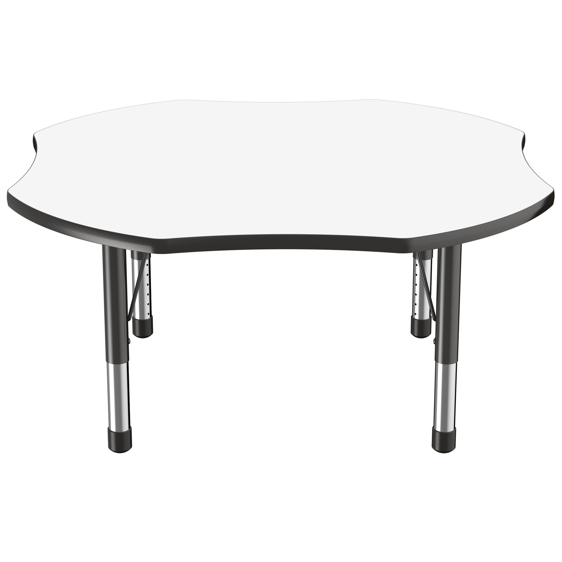 FDP 48" x 48" Clover Dry - Erase Activity Table with Adjustable Chunky Legs (FDP - 10235 - XX) - SchoolOutlet