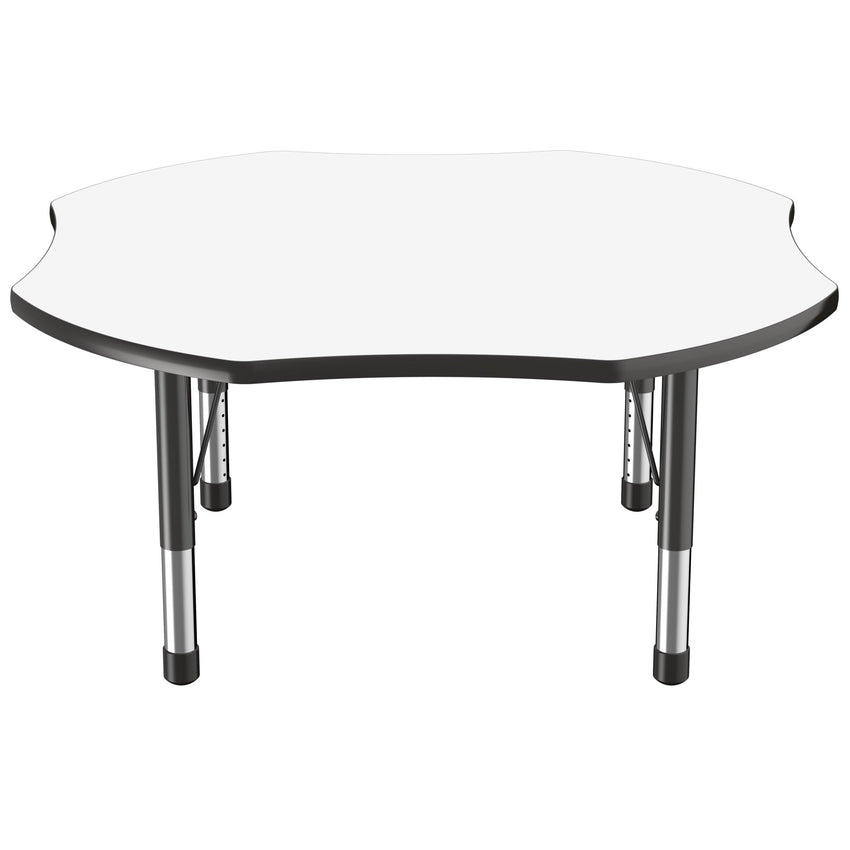 FDP 48" x 48" Clover Dry - Erase Activity Table with Adjustable Chunky Legs (FDP - 10235 - XX) - SchoolOutlet