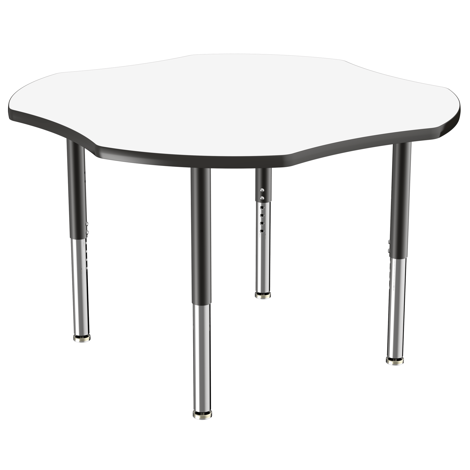 FDP 48" x 48" Clover Dry - Erase Activity Table with Adjustable Super Legs (FDP - 10236 - XX) - SchoolOutlet
