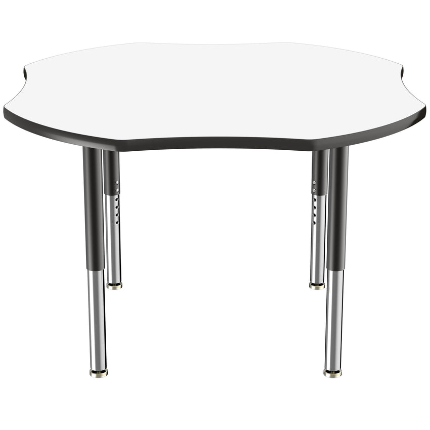 FDP 48" x 48" Clover Dry - Erase Activity Table with Adjustable Super Legs (FDP - 10236 - XX) - SchoolOutlet