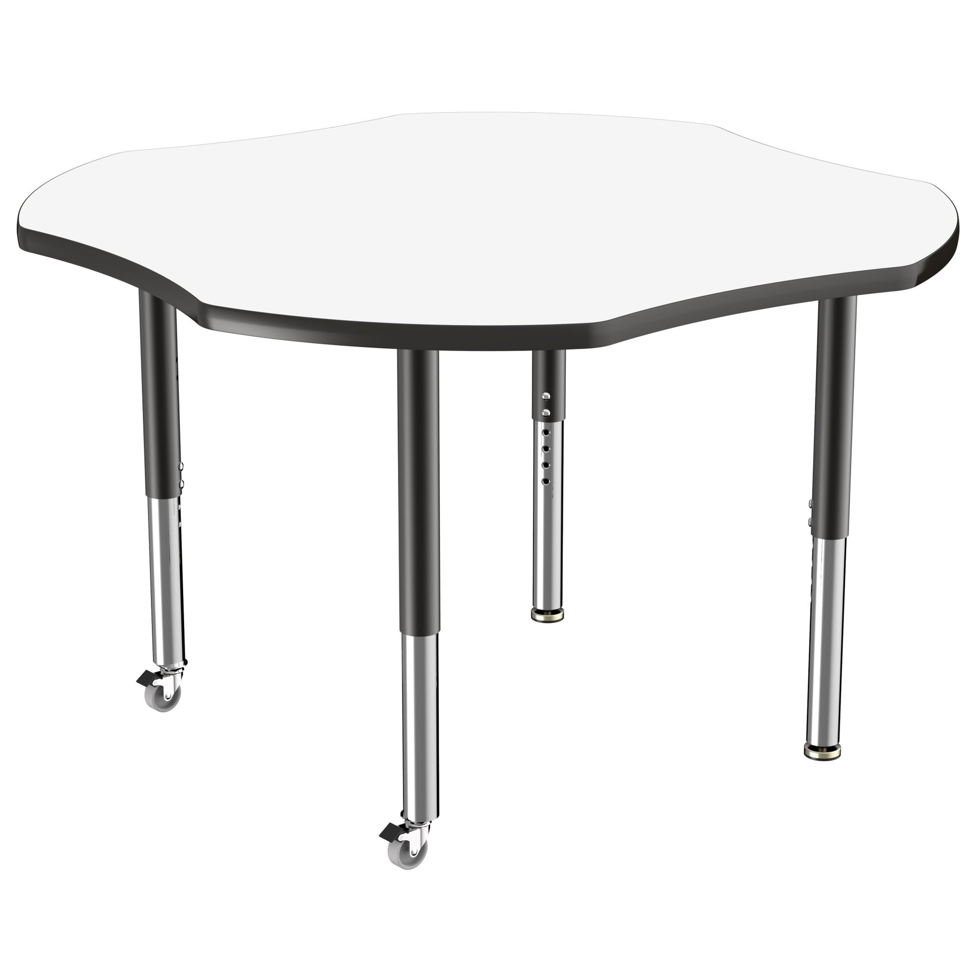 FDP 48" x 48" Clover Dry - Erase Activity Table with Adjustable Super Legs (FDP - 10236 - XX) - SchoolOutlet