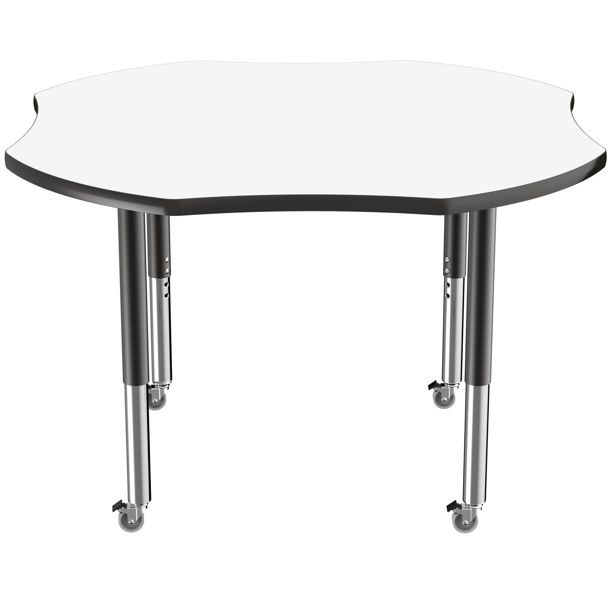 FDP 48" x 48" Clover Dry - Erase Activity Table with Adjustable Super Legs (FDP - 10236 - XX) - SchoolOutlet