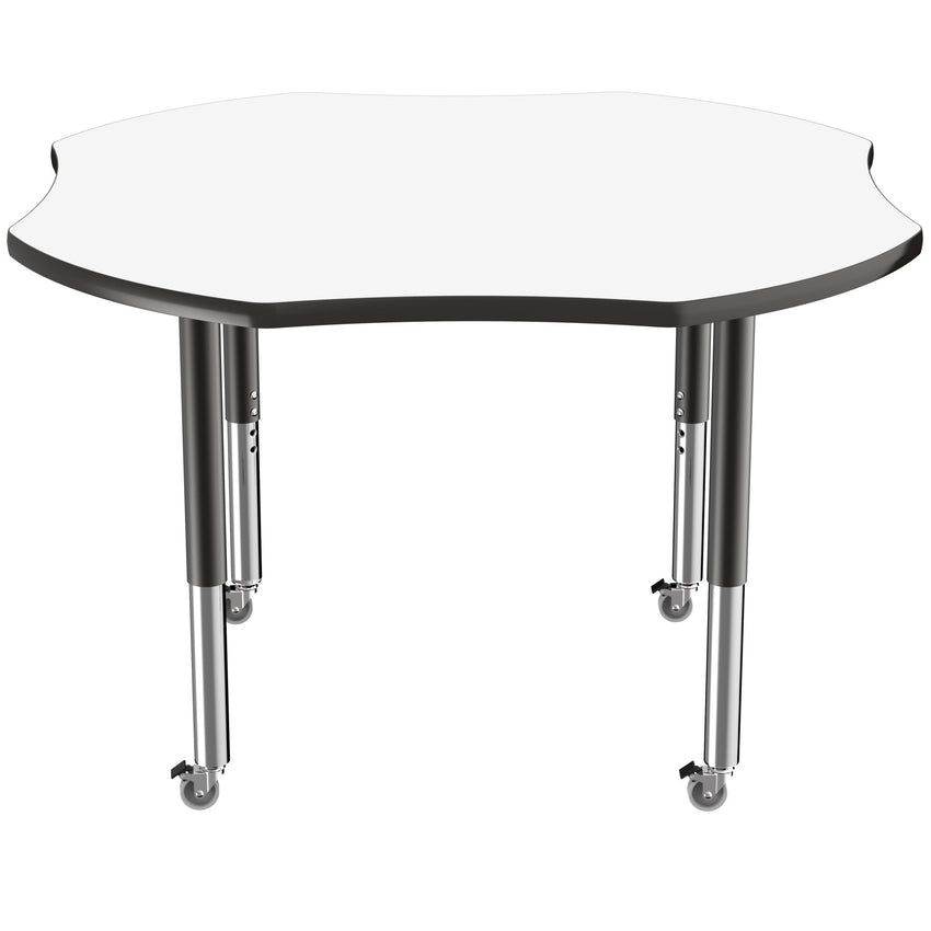 FDP 48" x 48" Clover Dry - Erase Activity Table with Adjustable Super Legs (FDP - 10236 - XX) - SchoolOutlet