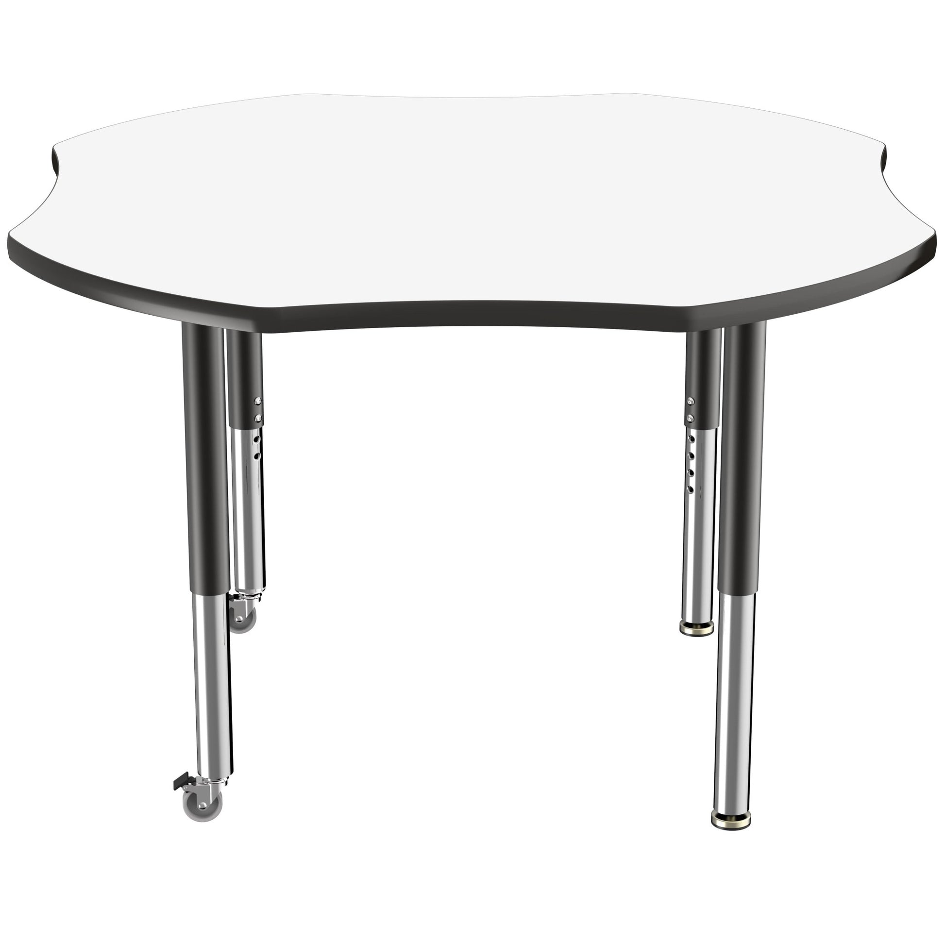 FDP 48" x 48" Clover Dry - Erase Activity Table with Adjustable Super Legs (FDP - 10236 - XX) - SchoolOutlet