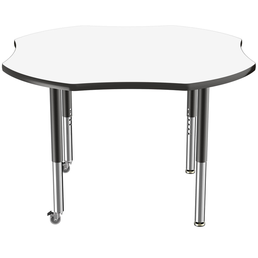 FDP 48" x 48" Clover Dry - Erase Activity Table with Adjustable Super Legs (FDP - 10236 - XX) - SchoolOutlet
