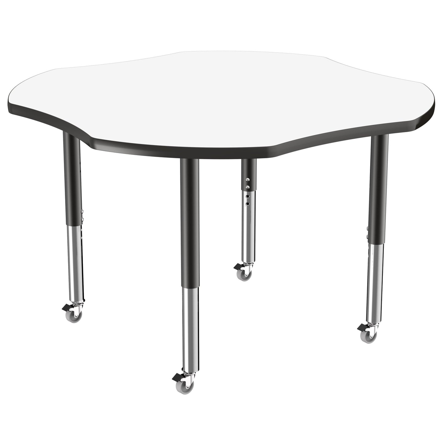 FDP 48" x 48" Clover Dry - Erase Activity Table with Adjustable Super Legs (FDP - 10236 - XX) - SchoolOutlet