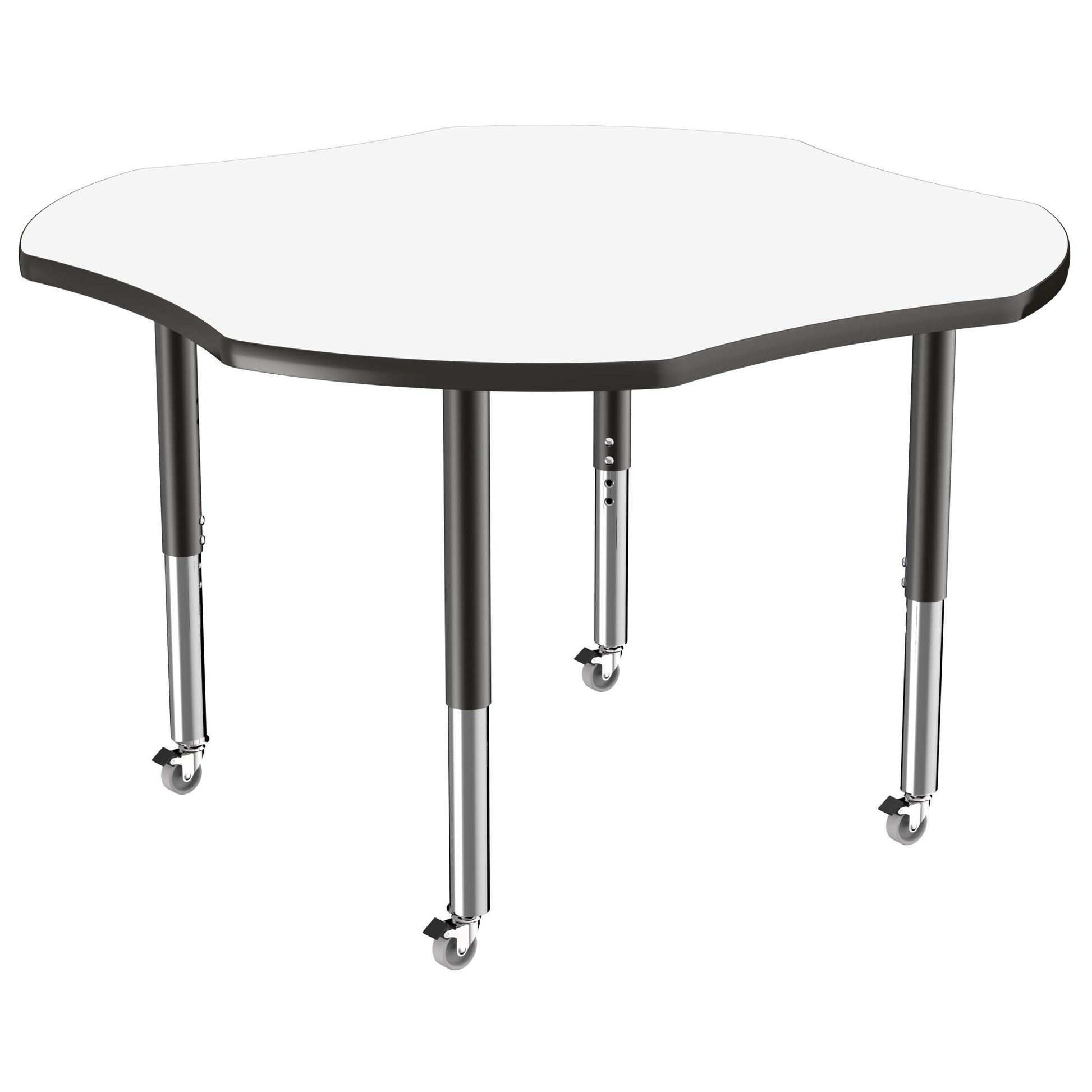 FDP 48" x 48" Clover Dry - Erase Activity Table with Adjustable Super Legs (FDP - 10236 - XX) - SchoolOutlet