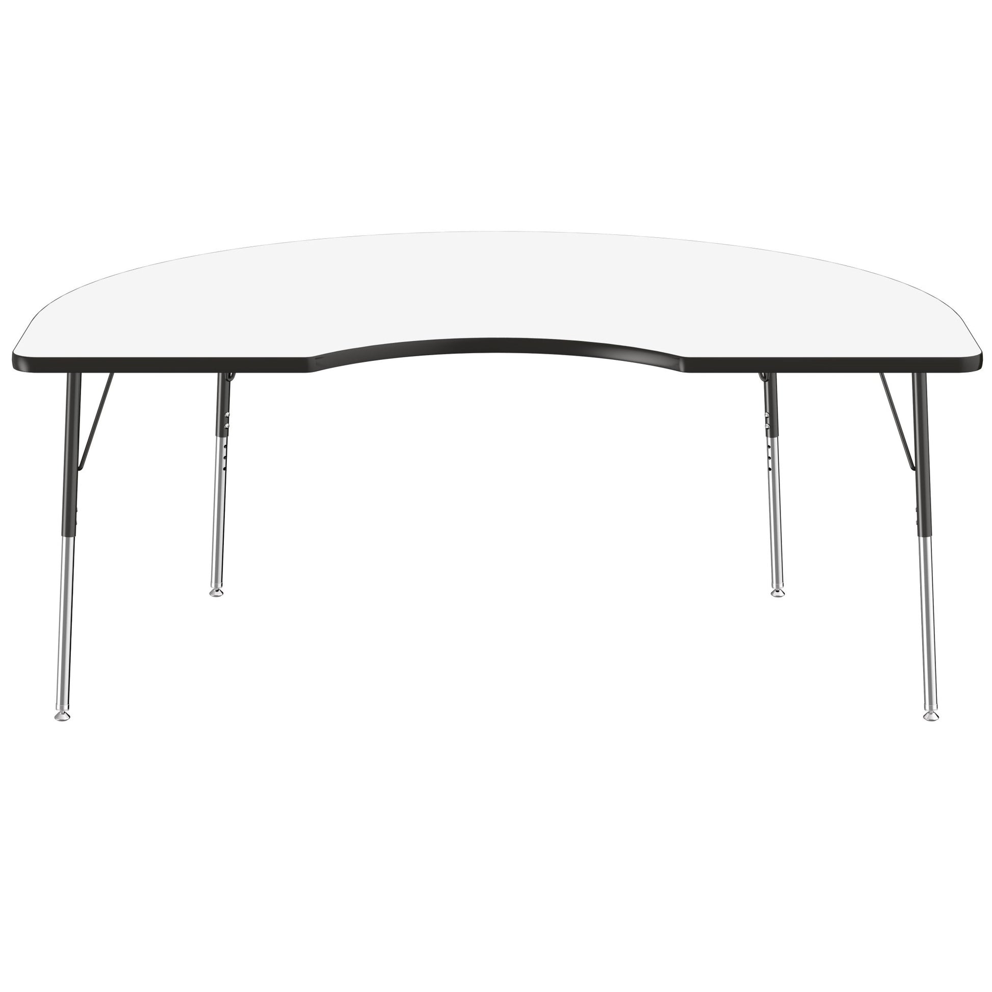 FDP 48" x 72" Kidney Dry - Erase Activity Table with Adjustable Standard Swivel Glide Legs (FDP - 10237 - XX) - SchoolOutlet