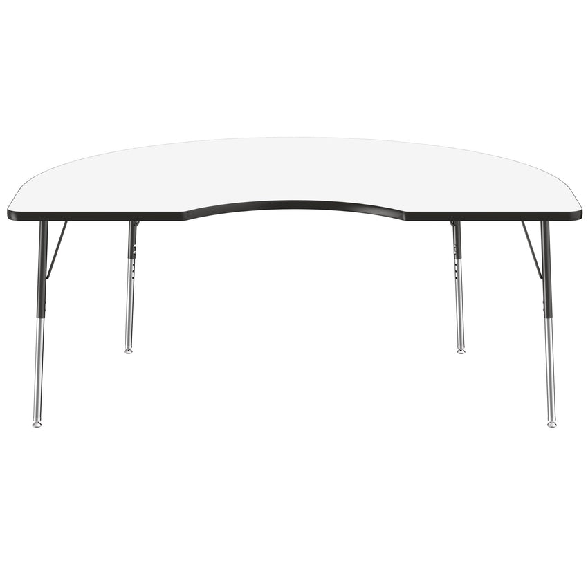FDP 48" x 72" Kidney Dry - Erase Activity Table with Adjustable Standard Swivel Glide Legs (FDP - 10237 - XX) - SchoolOutlet
