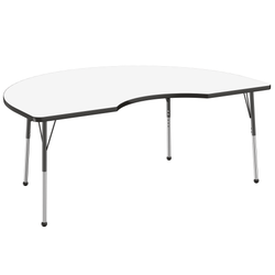 FDP 48" x 72" Kidney Dry-Erase Activity Table with Adjustable Standard Ball Glide Legs (FDP-10238-XX)