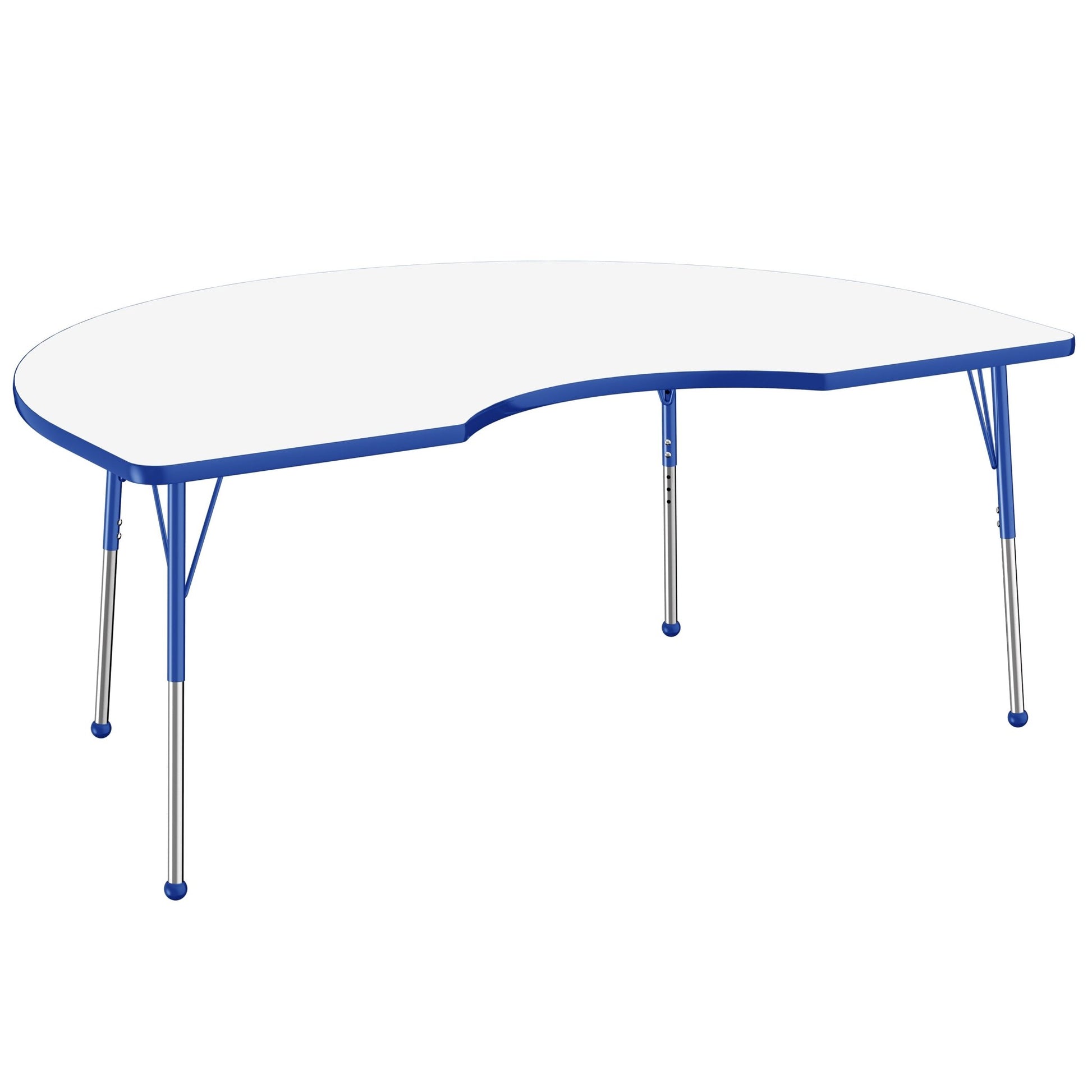 FDP 48" x 72" Kidney Dry - Erase Activity Table with Adjustable Standard Ball Glide Legs (FDP - 10238 - XX) - SchoolOutlet