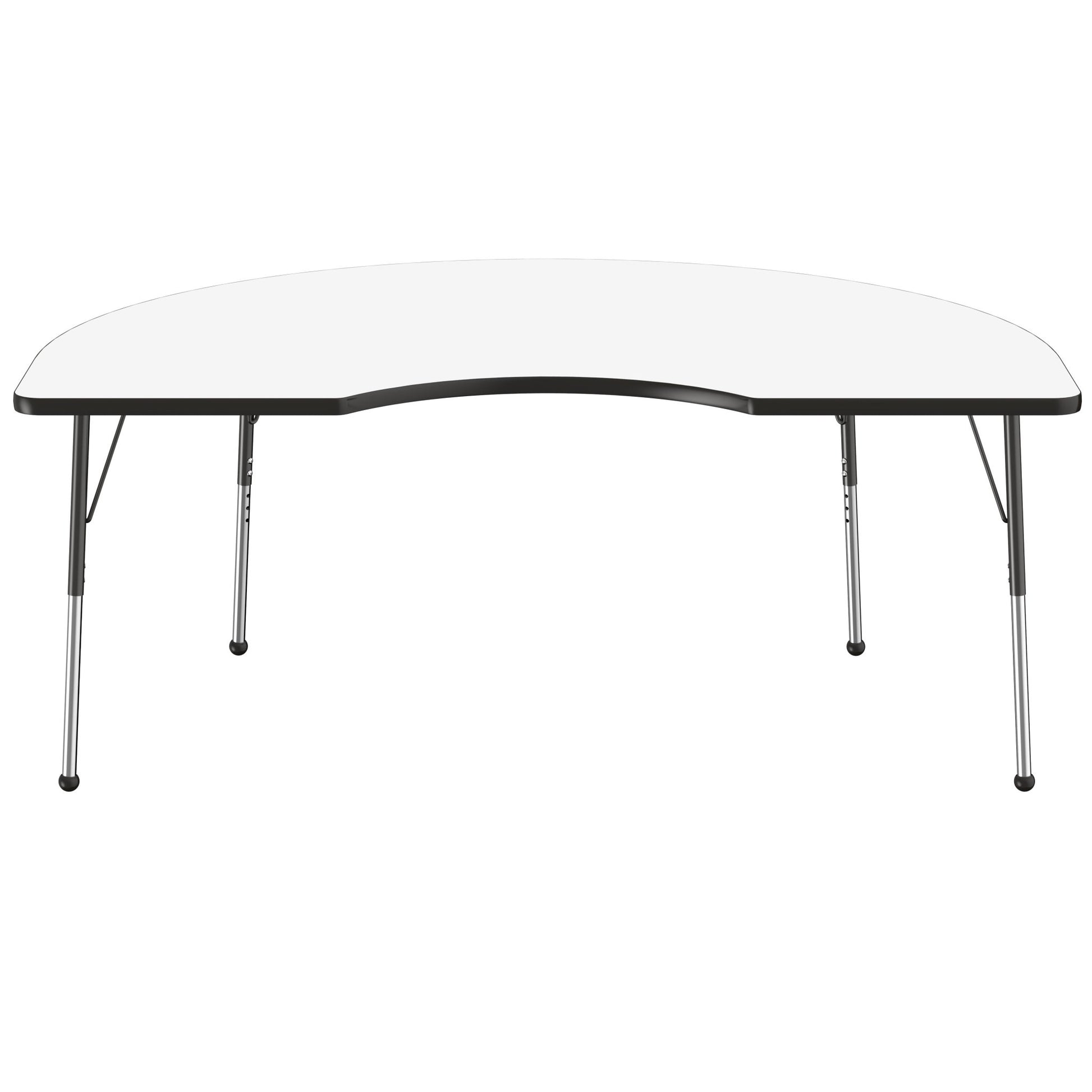FDP 48" x 72" Kidney Dry - Erase Activity Table with Adjustable Standard Ball Glide Legs (FDP - 10238 - XX) - SchoolOutlet